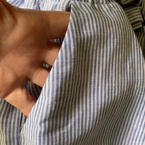 Talbots Linen Stripe Jumpsuit - Picture 9 of 9